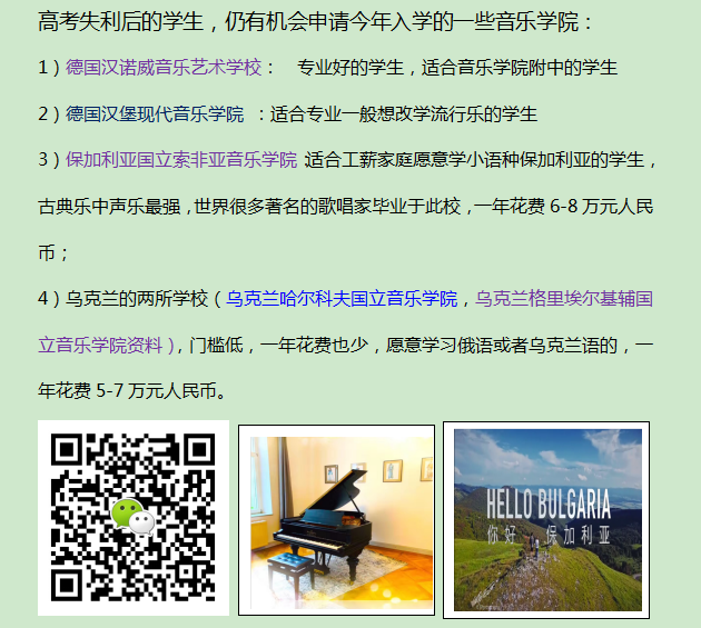录视频今年仍可申请的音乐学院_慧禾国际艺术教育